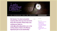 Desktop Screenshot of lastgoodbyeletters.com