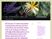 Tablet Screenshot of lastgoodbyeletters.com